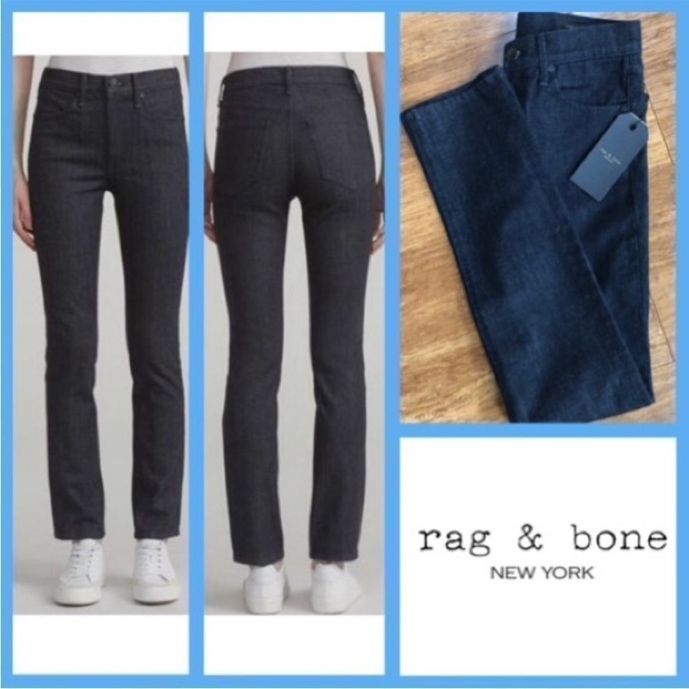 Rag and bone straight stretch jeans